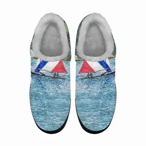 Men Sailboat At Holmes Cotton Slippers