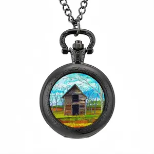 Barn By The Side Of The Road Pocket Watch