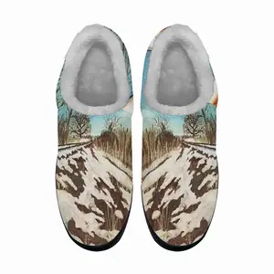 Men Oval Sidetrack Cotton Slippers