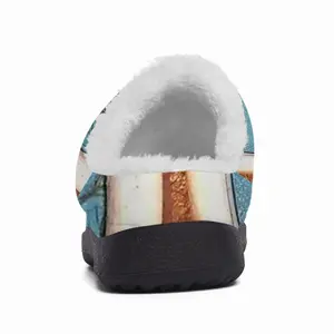 Men Oval Sidetrack Cotton Slippers