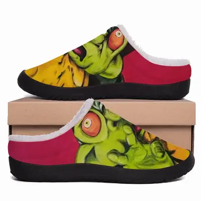 Men Green Alien Wizard Cotton Slippers