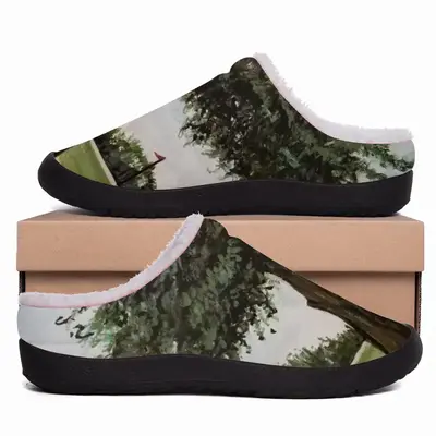 Men Golf Course Tree Cotton Slippers