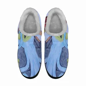 Men Baby Blue Beard Wizard Cotton Slippers