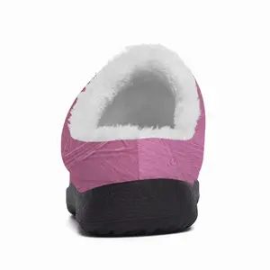 Men Flashy Pink Heart Cotton Slippers