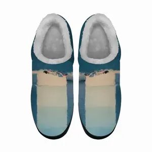 Men Deep Blue Cotton Slippers