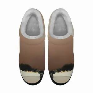 Men Lagoon With One Boat Cotton Slippers