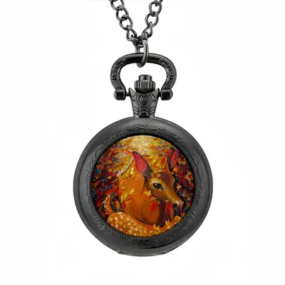 Deer Secret Hideaway Pocket Watch