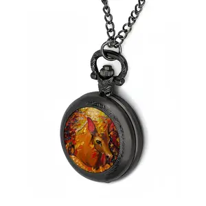 Deer Secret Hideaway Pocket Watch