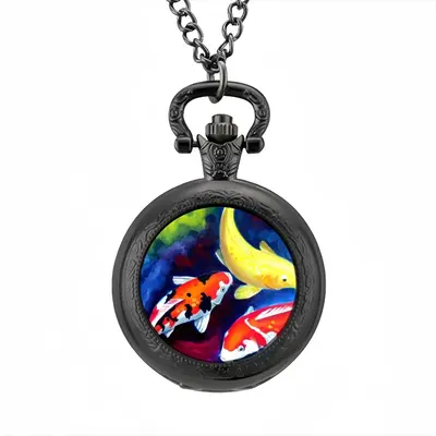 Koi Fish In The Pond Pocket Watch