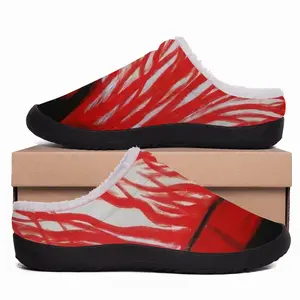 Men Red Trees Cotton Slippers