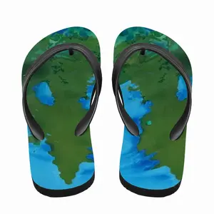 Men Green Figures Mysteries Flip Flop Slippers