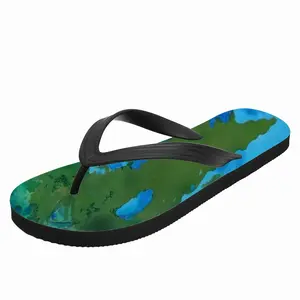 Men Green Figures Mysteries Flip Flop Slippers