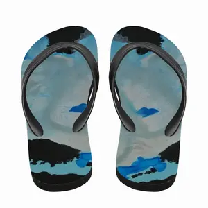 Men Black Silverturquoise Animal Spirit Flip Flop Slippers