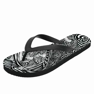 Men Liquid Skull Flip Flop Slippers