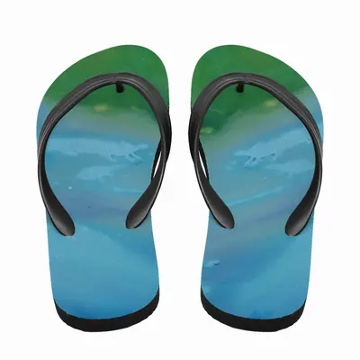 Men Waves Of Grass Middle Panel Flip Flop Slippers