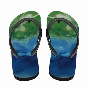 Men Waves Of Grass Left Panel Flip Flop Slippers