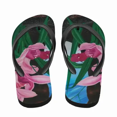 Men Spirit Of Cymbidium Flip Flop Slippers