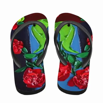 Men Roses And Cherries Flip Flop Slippers