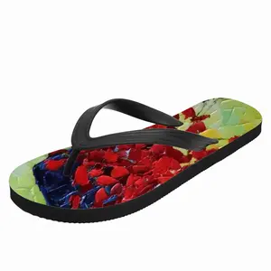 Men French Poppies Flip Flop Slippers