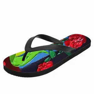 Men Roses And Cherries Flip Flop Slippers