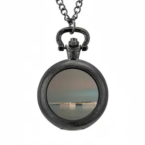 Light Blue Lagoon With Two Boats Pocket Watch