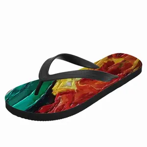 Men Lady In Her Sixties Flip Flop Slippers