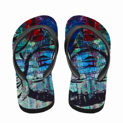 Men Black Widow In The Garden Of Eden Flip Flop Slippers