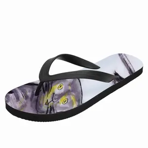 Men Cat Or Cat At Night Flip Flop Slippers