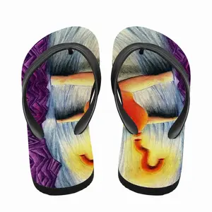 Men Question Mark From Sketchbook Flip Flop Slippers