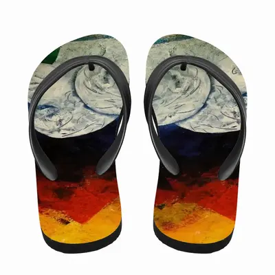 Men Two Heads And Spectral Landscape (Preliminary Stage) Flip Flop Slippers