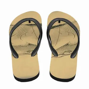 Men Half Nude Couching Flip Flop Slippers