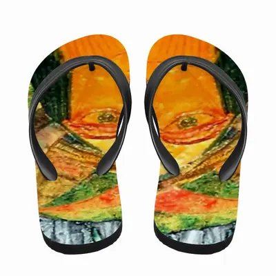 Men Sheela-Na-Gig Fragment Q Flip Flop Slippers