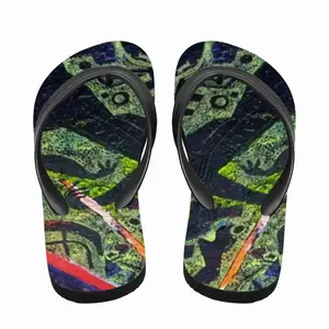 Men Minute Hand Fragment B Flip Flop Slippers