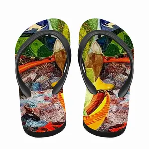 Men Frida Green Fragment I Flip Flop Slippers