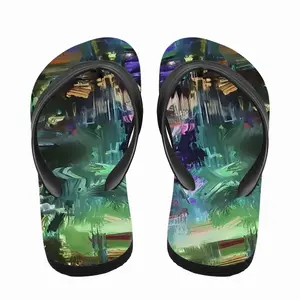 Men Green Spaces Flip Flop Slippers