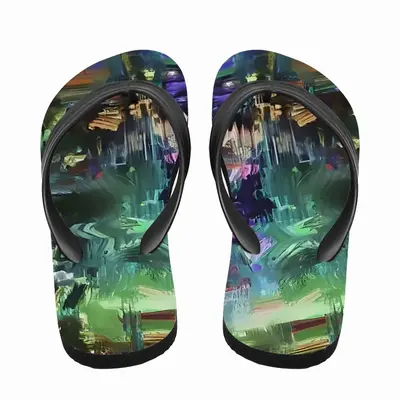 Men Green Spaces Flip Flop Slippers