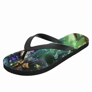 Men Green Spaces Flip Flop Slippers