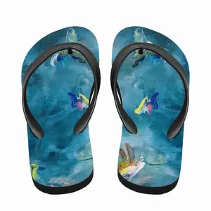 Men Flying Over #6 Flip Flop Slippers