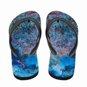 Men Moon Above The River Flip Flop Slippers