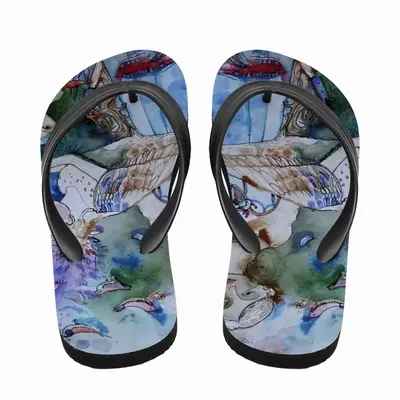 Men Bird And Pray Flip Flop Slippers