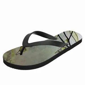 Men Angel Of Flowers - Stained Glass Flip Flop Slippers