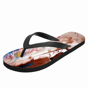 Men Walking In The Spring Rain Flip Flop Slippers