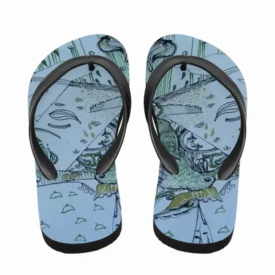 Men Cock And Lilies Of The Valley Flip Flop Slippers