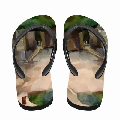 Men Watercolor - The Village Flip Flop Slippers