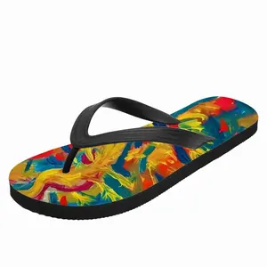 Men Burning Flame Flip Flop Slippers