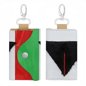 Pubic Flag Italy Leather Key Bag