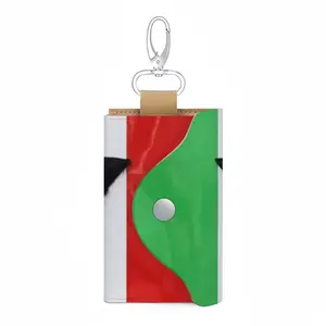 Pubic Flag Italy Leather Key Bag