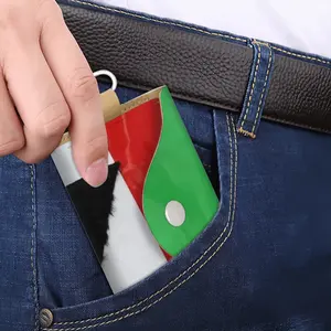 Pubic Flag Italy Leather Key Bag