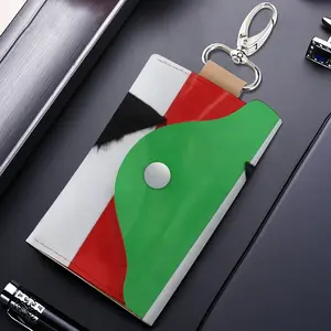 Pubic Flag Italy Leather Key Bag