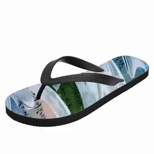 Men Watercolor E - Shodo Flip Flop Slippers